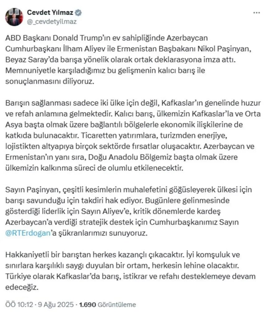 turkiyeden azerbaycan ermenistan baris deklarasyonuna destek W6emJfxp