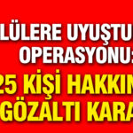 Unlulere yeni uyusturucu operasyonu 25 kisi hakkinda gozalti karari dgFtUsct